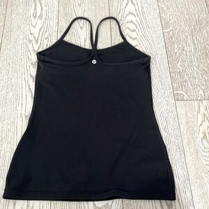 Lululemon black Power Y Tank, Size 8
